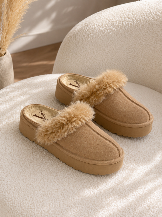 Suecos de Gamuza Slip-On con Peluche – Máxima Comodidad