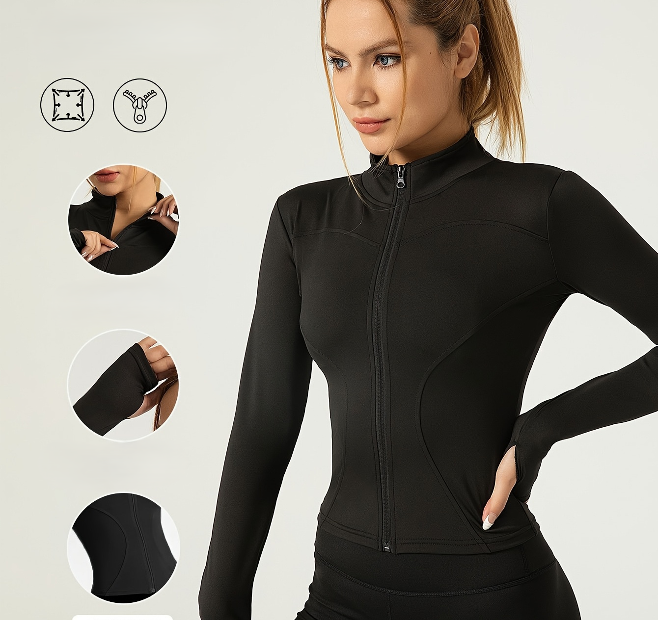 Chaqueta Deportiva Dama Elástica – Protección, Estilo y Comodidad