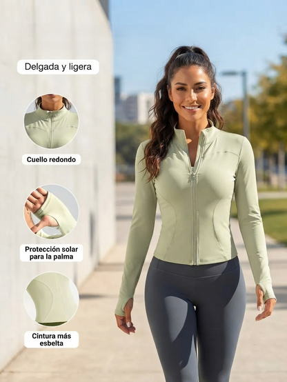 Chaqueta Deportiva Dama Elástica – Protección, Estilo y Comodidad