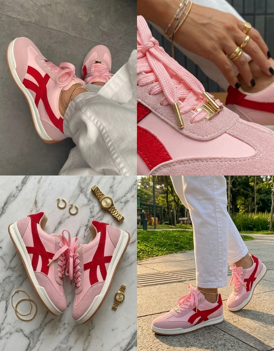 Tenis Rosa & Rojo Edición Especial