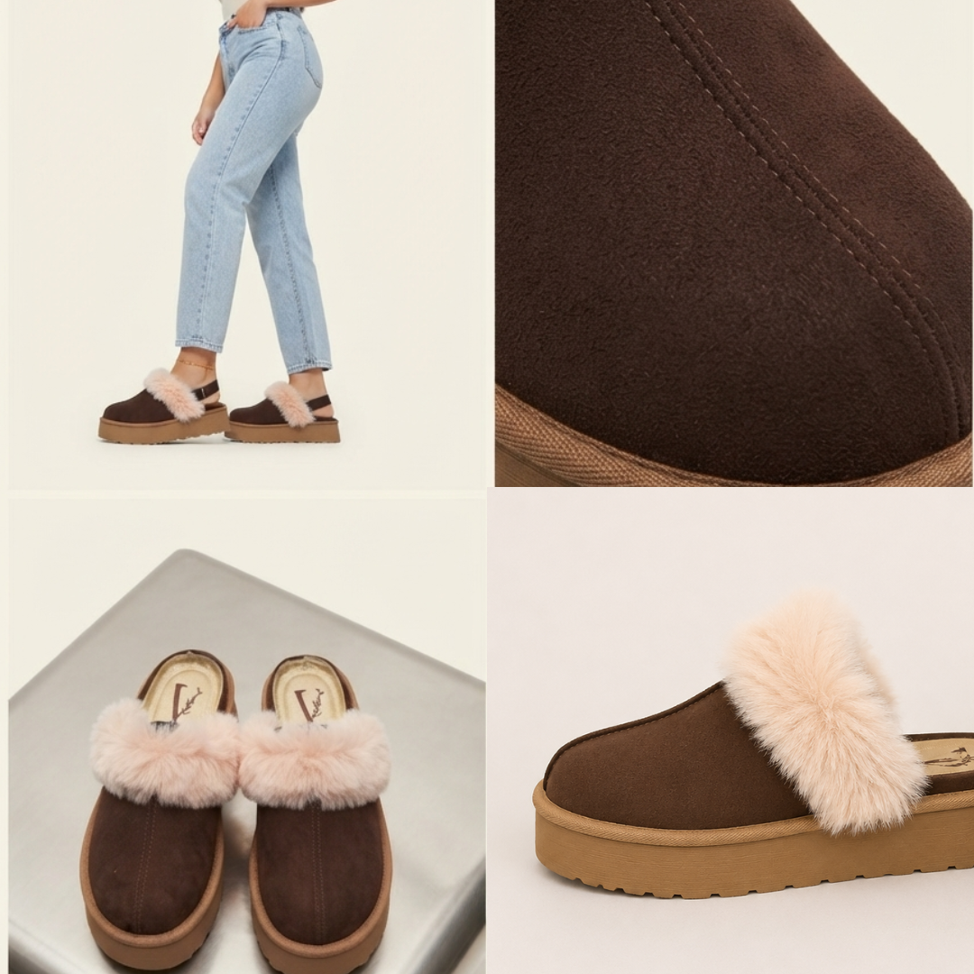 Suecos de Gamuza Slip-On con Peluche – Máxima Comodidad