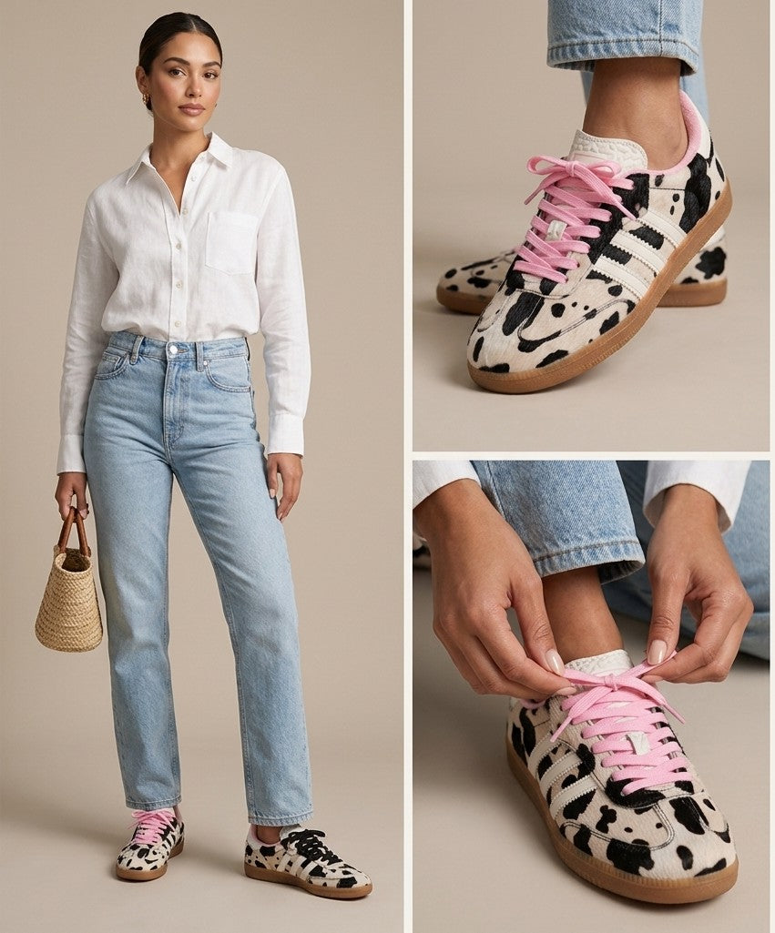 Tenis Vaquita Estilo Samba para Mujer | Doble Cordón